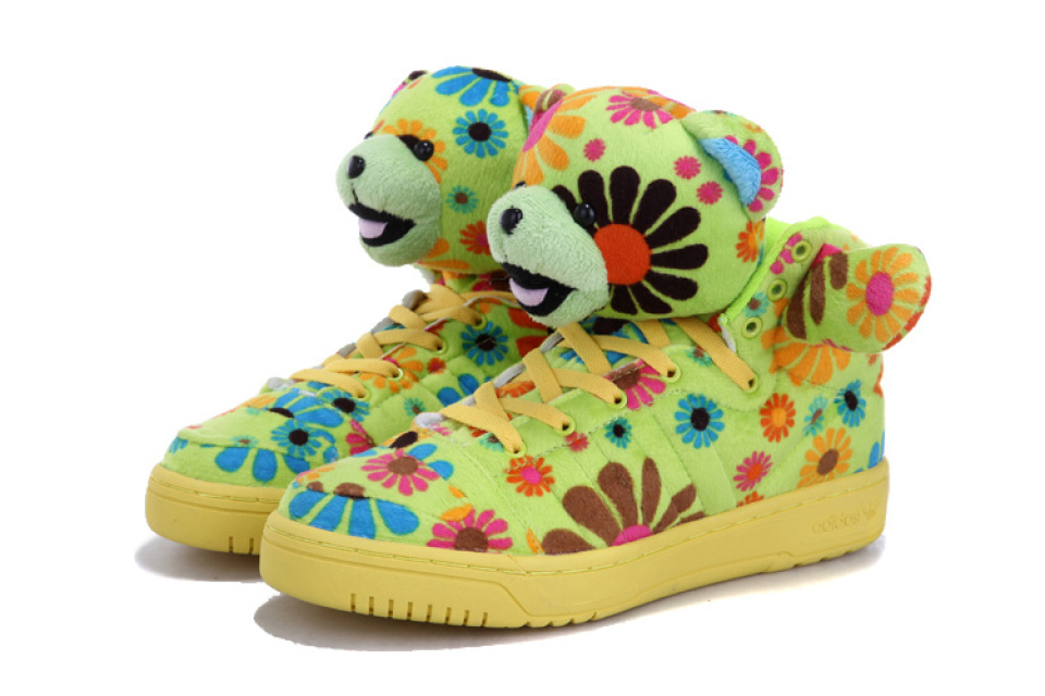 Completely Creative Bear Adidas Jeremy Scott Teddy Power Zelená Kvetina ...
